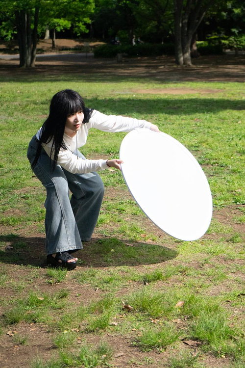 私はこれで金魚をすくうわ！