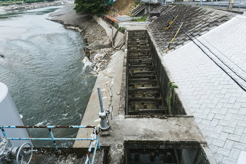 水が減ってしまった魚道