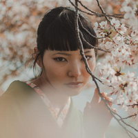 画面左下、お分かりいただけただろうか．．．桜とポートレートの写真