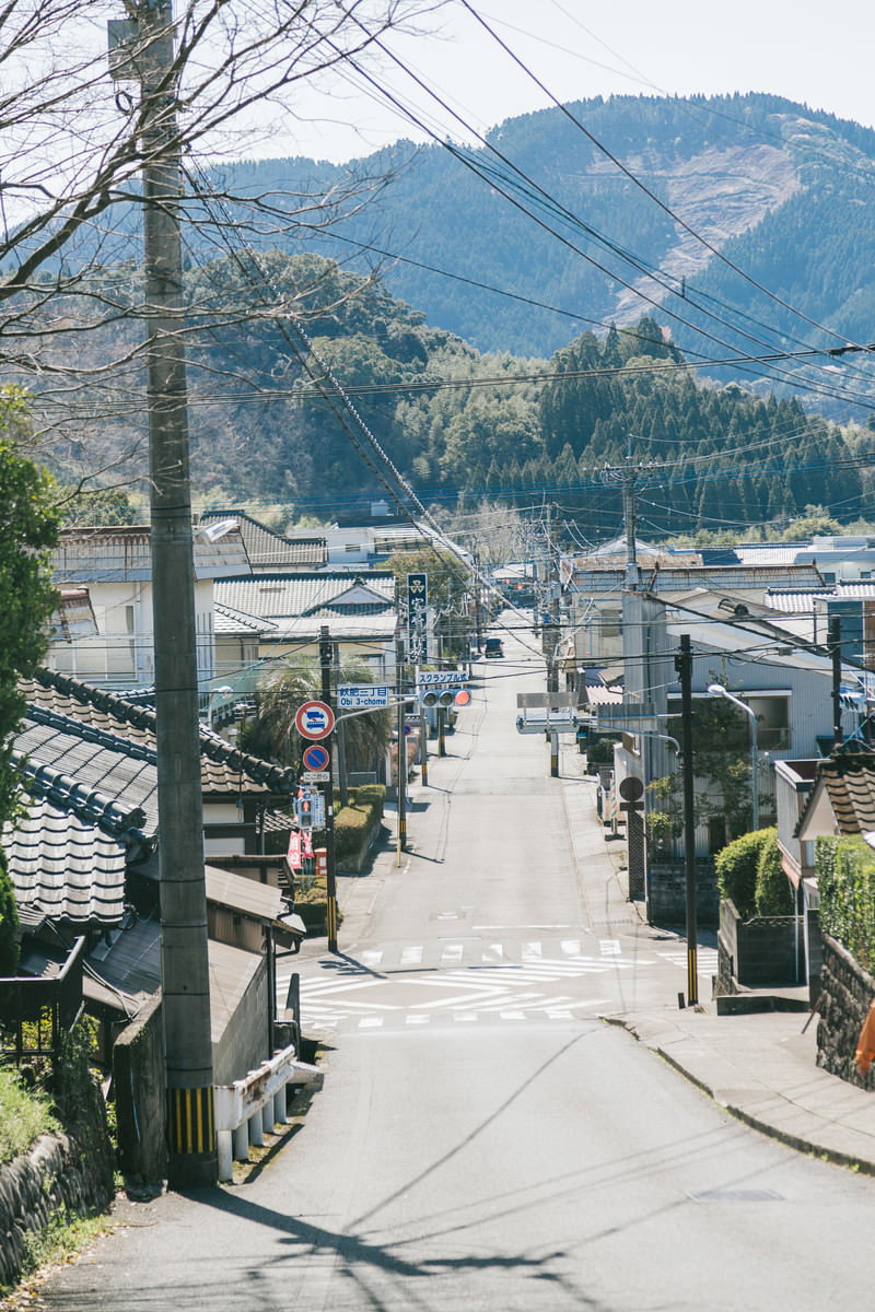 宮崎県日南市飫肥にある日本で2番目に小さいスクランブル交差点