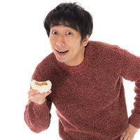 「肉まん食べたい？あーげない！」の写真