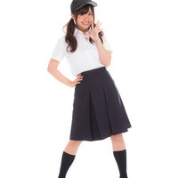 張り切ってこー！野球部を応援する女子マネの写真