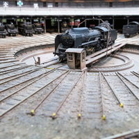 旧直方機関区の扇形庫を再現した鉄道ジオラマ模型の写真
