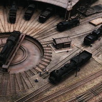 旧直方機関区の扇形庫ミニチュアジオラマの写真