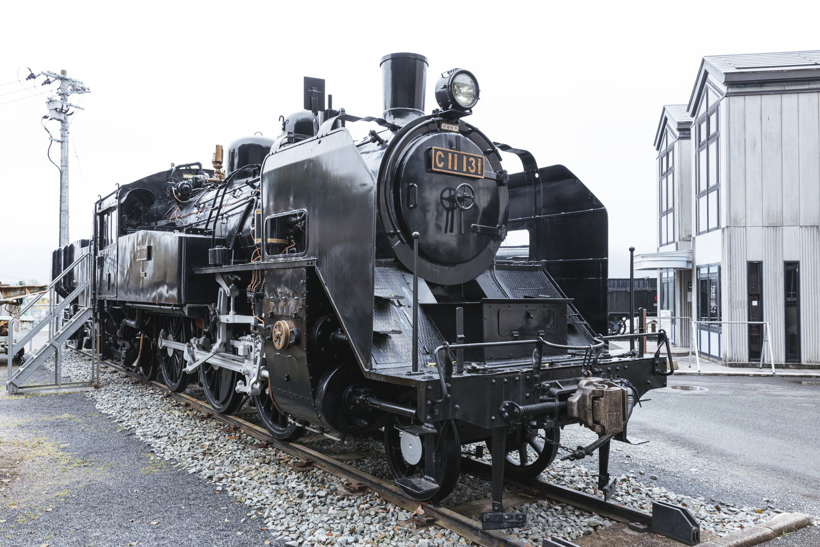 直方市石炭記念館に展示されているC11131号蒸気機関車