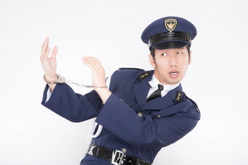 Cosplayer (Police Officer) During Pantomime