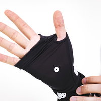 採寸ボディースーツ ZOZOSUIT の袖口と手のひらの写真