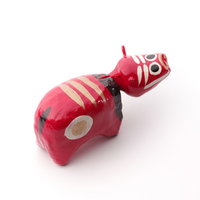 年賀はがきに使いやすい赤べこ｜干支丑年の伝統工芸の写真