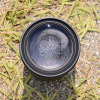 水没したズームレンズの末路と水滴の付着、光学素子の曇りの写真