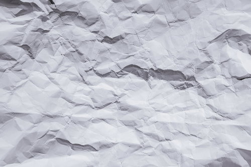 くしゃくしゃな白い紙のテクスチャー