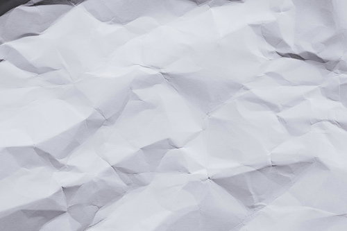 くしゃくしゃの紙のテクスチャー｜白い紙のシワ