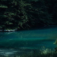 福島県五色沼・青沼の水面の写真