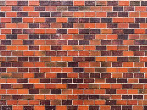 劣化気味のレンガ調タイル壁のテクスチャー