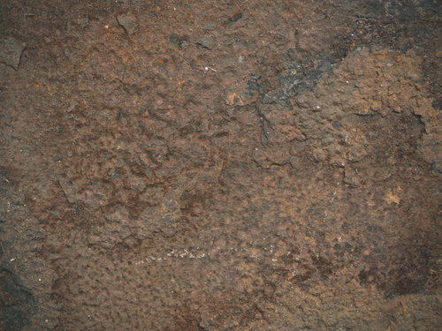 カチカチに固まった錆びた鉄板の表面テクスチャー