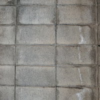 湿ったコンクリートブロック塀のテクスチャの写真