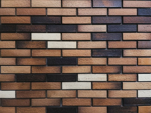 目の錯覚で凸凹に見えるレンガ調の外壁タイル