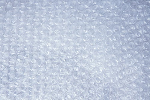 白い気泡のぷちぷちパッキン（緩衝材テクスチャー）
