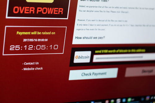 期日をカウントダウンするランサムウェアの画面