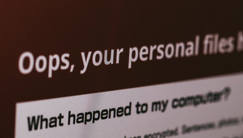 ランサムウェアのビットコイン身代金要求画面