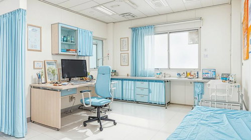 クリニックの診察室 医療現場 医療機器とデスク配置