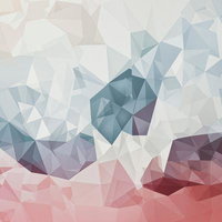 パステル調グラデーションポリゴンの幾何学アート背景の写真
