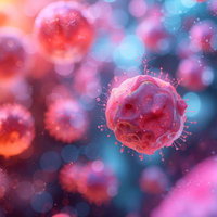 ウイルスのイメージCGの写真