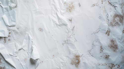 折り目とシミが映える白紙