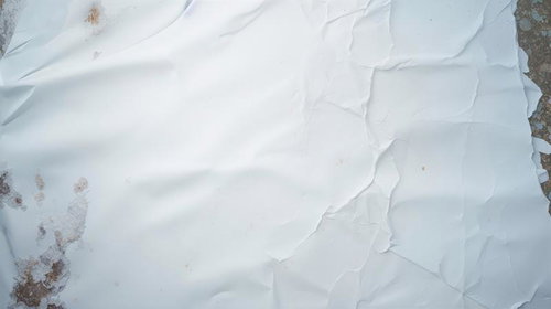 シワが付いた紙（地面に広げた汚れあり）