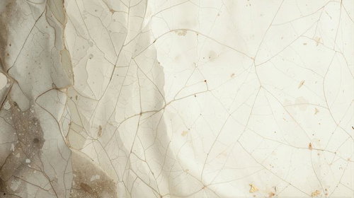 石膏表面に広がる葉脈状のひび割れとクラックテクスチャー