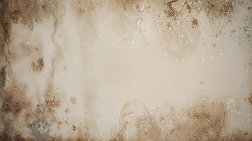 端に濃淡あるシミが広がるアンティーク紙のテクスチャー