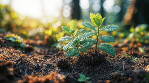 土の温もりを感じる、生命の息吹