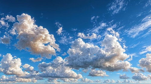 窓から見える青空と積乱雲