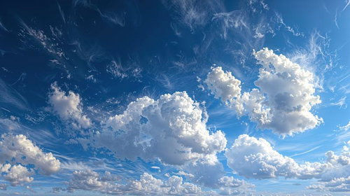 夏の青空に広がる積乱雲