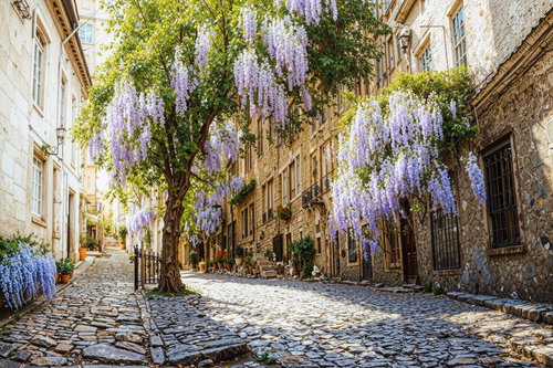 アンティークなティーカップに咲くバラのフラワーアレンジメント