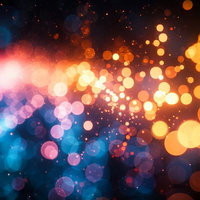 舞うような光の玉の写真