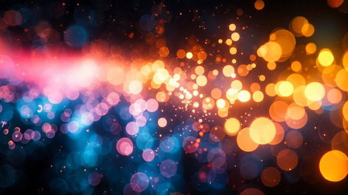 舞うような光の玉