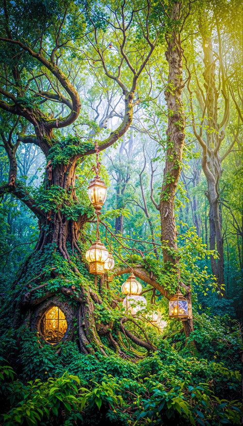 光に導かれる異世界の小径