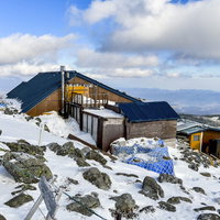 蓼科山の山荘（雪山）の写真