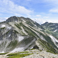 立山大汝山方面の稜線を彩る山々の景観 - 日本百名山の雄大な山稜の写真