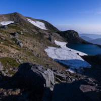 日本百名山・白山の大汝峰へと向かう道中の景色の写真