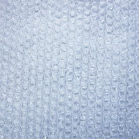 透明な気泡が規則正しく並ぶぷちぷちの緩衝材テクスチャーの写真