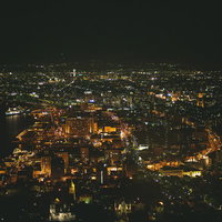 函館山から見下ろす北海道函館市の夜景の写真