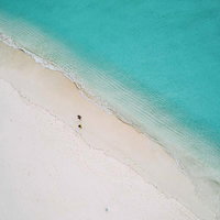 インギャーマリンガーデンの俯瞰した海水浴場の写真