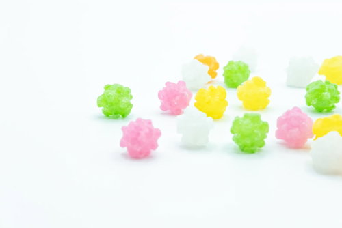 緑・ピンク・黄色の多色こんぺいとう