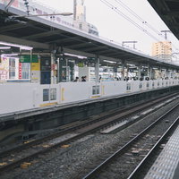 新小岩駅のホームドアが設置されたプラットフォームの写真