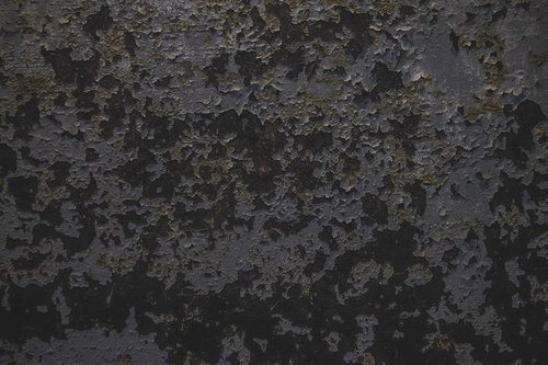 塗装が剥げて錆びるメタルテクスチャー、古い金属表面の劣化