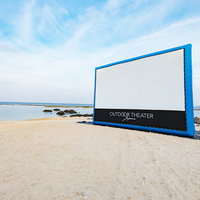 徳之島畦（アゼ）プリンスビーチとアウトドアシアター設営の写真