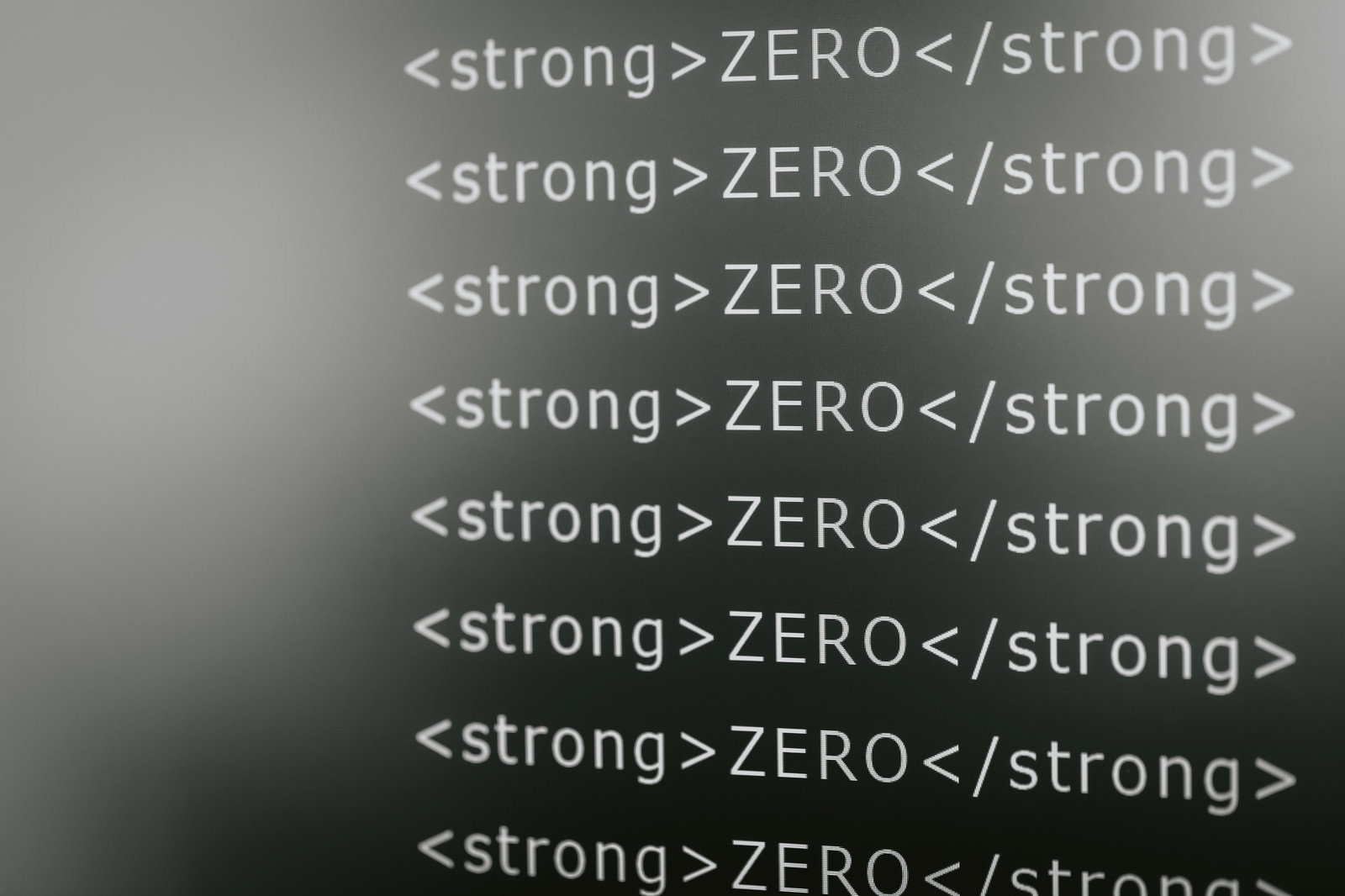 strongタグでZEROを繰り返したネタ画像