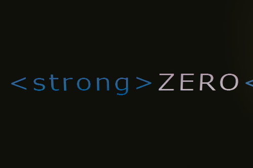 ZEROを強調するstrongタグ