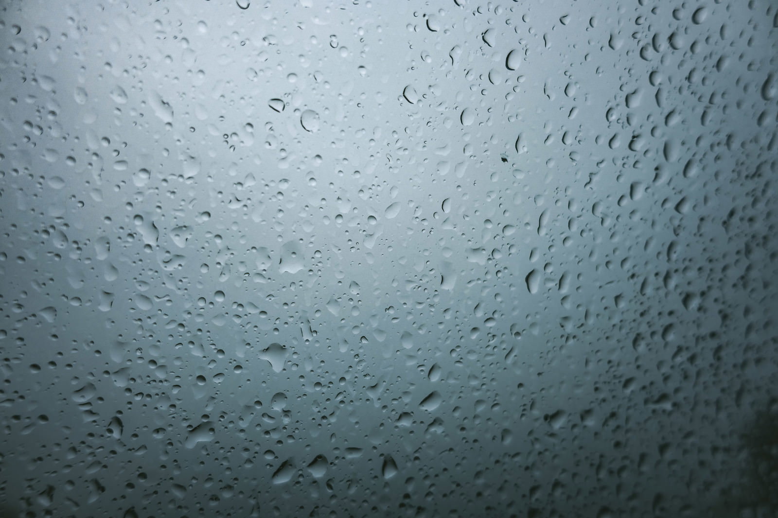 透明なガラス表面に細かい水滴が無数についている様子